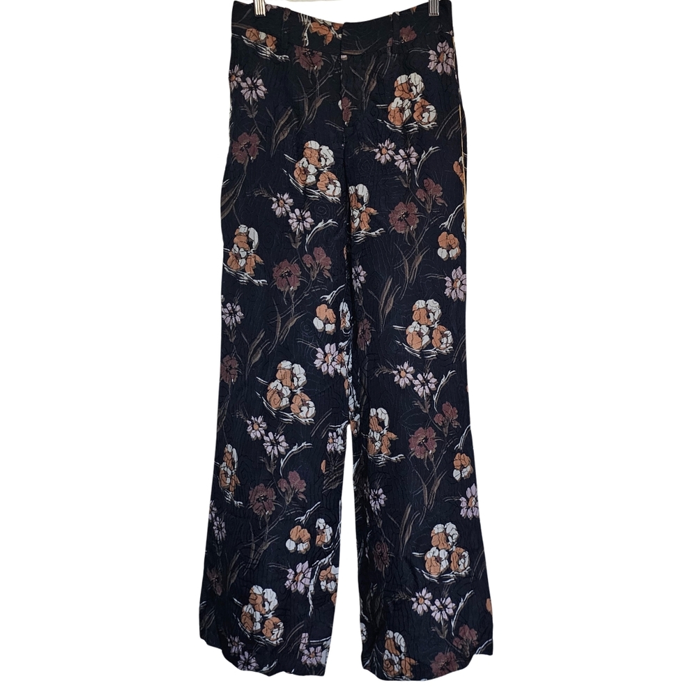 Derek Lam 10 Crosby Floral Jacquard Wide Leg Pants – Size 0